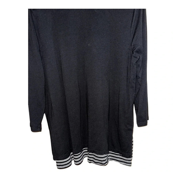 J. Jill Black 3/4 Sleeve Built in Striped Layer Size Large - Picture 6 of 7